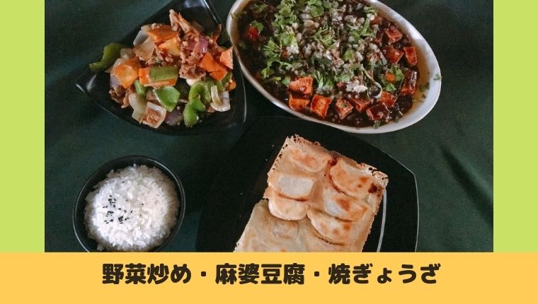 麻婆豆腐と餃子